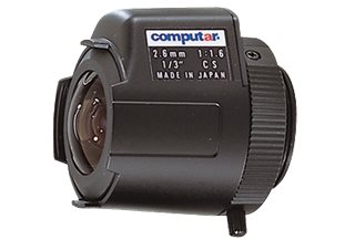 Computar TG2616FCSDC Type Lenses :pre -wired 4 pin mini connector,short cable   1/3