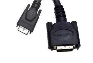 Intercon1 MCLCP-2.0-P  Mini Camera Link to Standard- Connector A (26 Pos SDR (HDR) / Connector B (26 Pos MDR Receptacle), Straight, Locking Thumbscrew