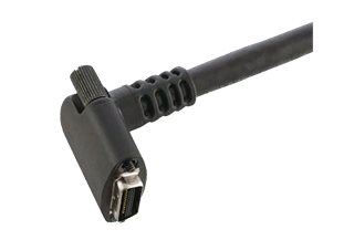 Intercon1 POCLP*-1.0-P Right Angle Overmold, High Flex, Power Over Camera Link Cables, Connector A (26 Pos MDR)/Connector B (26 Pos MDR), Locking Thum