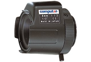 Computar TG0812FCS-L DC Type Lenses: Pre-wired 4 pin mini-connector, Long Cable , 1/3